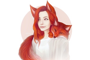 Fox Girl 4k Wallpaper