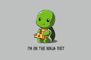 Funny Ninja On Diet Wallpaper