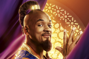 Genie In Aladdin 2019 5k (2932x2932) Resolution Wallpaper
