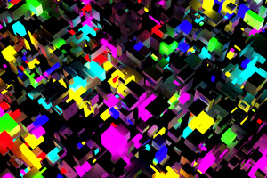 Geometry In Motion A Vibrant Symphony Wallpaper