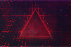 Geometry Red Triangle 4k