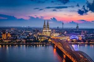 Germany Cologne Bridge Building City