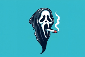 Ghost Face Smoke Cigar (1280x720) Resolution Wallpaper