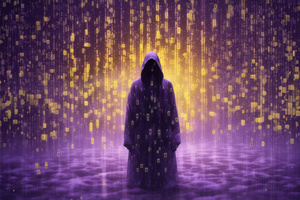 Ghost In Digital Rain 5k (1400x1050) Resolution Wallpaper