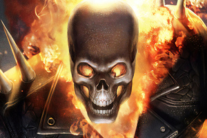 Ghost Rider Fire Mask 4k
