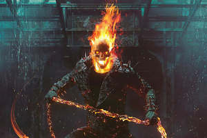Ghost Rider Flame Mask 4k