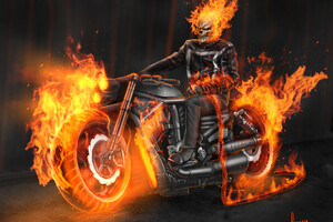 Ghost Rider In Bike