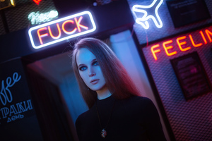 Girl In Neon Alley
