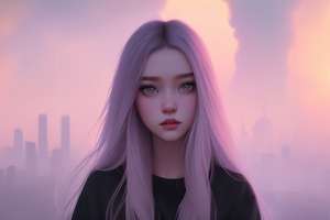 Girl Pink Hair Chromatic Elegance (3840x2160) Resolution Wallpaper