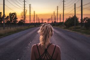 Girl Running Jogging Working Out Sunrise (320x240) Resolution Wallpaper