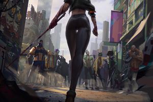 Girl Walking To Kill (2560x1600) Resolution Wallpaper