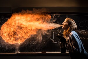 Girl With Fire Coming Out Of Her Mouth 8k 4k 5k