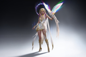 Girl With His Fantasy Bird (2560x1700) Resolution Wallpaper