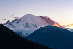 Glacier Sunset Mountains