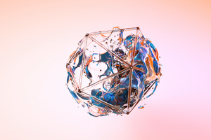 Glass Cube Shapes Justin Maller 4k