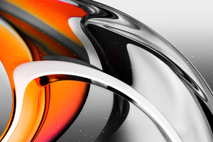 Glass Transparent Orange Design Abstract 8k