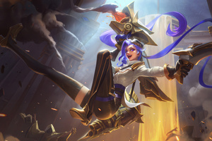 Glorious Jinx Splash Art Wild Rif (1366x768) Resolution Wallpaper