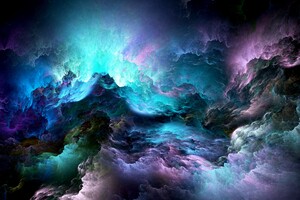 Glowing Clouds Abstract 5k (320x240) Resolution Wallpaper
