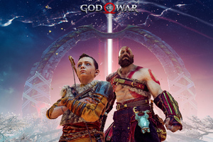 God Of War 4 Fanart 4k (1336x768) Resolution Wallpaper