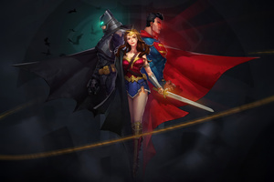 Gods Among Us Superman Batman And Wonder Woman Wallpaper