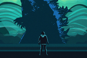 Godzilla King Of The Monsters Arts (2048x2048) Resolution Wallpaper