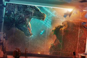Godzilla Vs Kong Movie Poster 5k