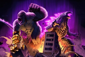 Godzilla X Kong The New Empire Artwork 8k (7680x4320) Resolution Wallpaper