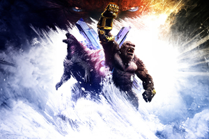Godzilla X Kong The New Empire Movie 4k (1400x1050) Resolution Wallpaper