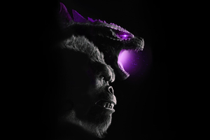 Godzilla X Kong The New Empire Purple Variant (2560x1024) Resolution Wallpaper