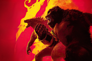 Godzilla X Kong The New Empire Red Wallpaper