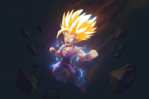 Gohan Half Saiyan Full Power (320x240) Resolution Wallpaper