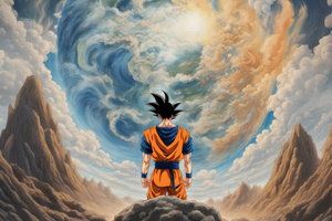 Goku Amidst The True Essence Of Earth Wallpaper