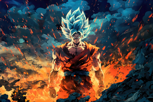 Goku Dynamic Pose (3840x2160) Resolution Wallpaper