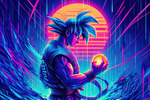 Goku Radiant Super Saiyan Form (1336x768) Resolution Wallpaper