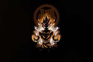 Goku Serene Strength (1336x768) Resolution Wallpaper