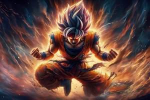 Goku Unstoppable Power (1152x864) Resolution Wallpaper