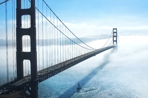 Golden Gate Bridge Clouds 4k Wallpaper