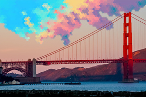 Golden Gate Bridge Digital Art