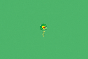 Green Flower Background (1280x720) Resolution Wallpaper