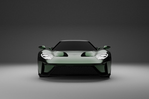 Green Ford Gt 4k (1336x768) Resolution Wallpaper