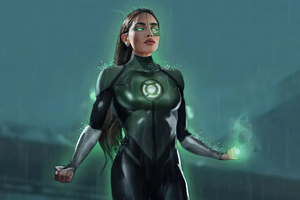 Green Lantern Corps Girl 4k