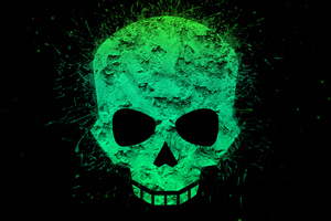 Green Skull 4k