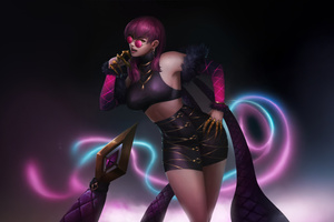Growl Kda Evelynn (1280x800) Resolution Wallpaper