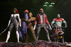 Guardians Of The Galaxy Game Characters 4k (2560x1024) Resolution Wallpaper