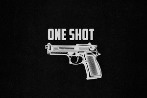 Gun One Shot Dark 4k