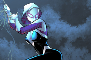 Gwen In Spider Man Into The Spider Verse (1024x768) Resolution Wallpaper