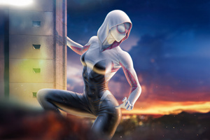 Gwen Stacy Among The Clouds (1400x1050) Resolution Wallpaper
