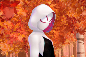 Gwen Stacy In Spider Man Into The Spider Verse Movie (1400x900) Resolution Wallpaper