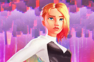 Gwen Stacy In SpiderMan Across The Spiderverse 2023 (2560x1440) Resolution Wallpaper