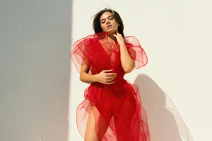 Hailee Steinfeld Red Dress 5k Wallpaper